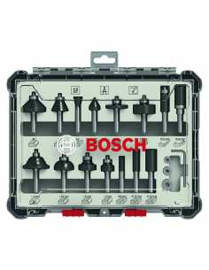 Set of 15 Mixed Router bits BOSCH (2 607 017 472)