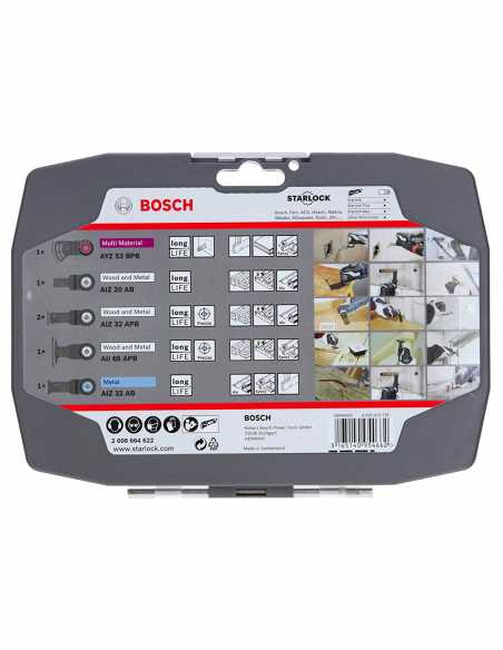 Set of 6 Starlock accessories for multi-tool BOSCH Best for