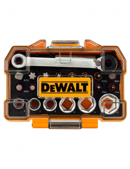 Set of socket wrenches and screwdriver bits DeWALT DT71516-QZ