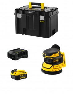 Exzenterschleifer STANLEY FatMax SFMCW220M1T (1 x 4,0 Ah + Ladegerät + TSTAK VI)
