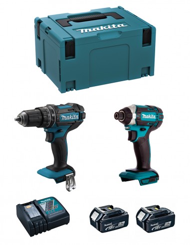 MAKITA Kit MK218RTJ (DHP482 + DTD152 + 2 x 5,0 Ah + DC18RC +