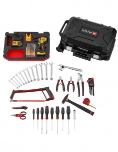 Set de 68 pièces FACOM BV.R30CMD1IB (Perceuse-Visseuse DCD701D2 + coffret à roulettes)