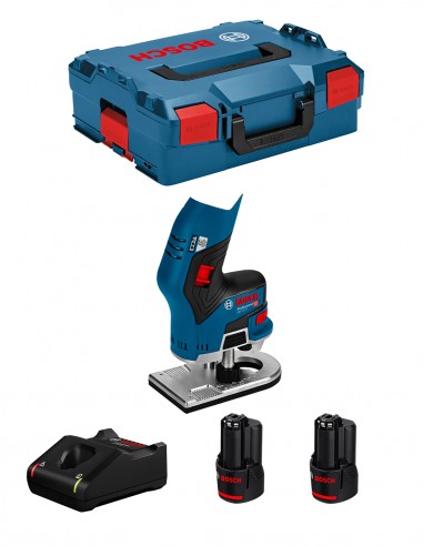 Affleureuse BOSCH GKF 12V-8 (2 x 3,0 Ah + GAL12V-40 + L-Boxx