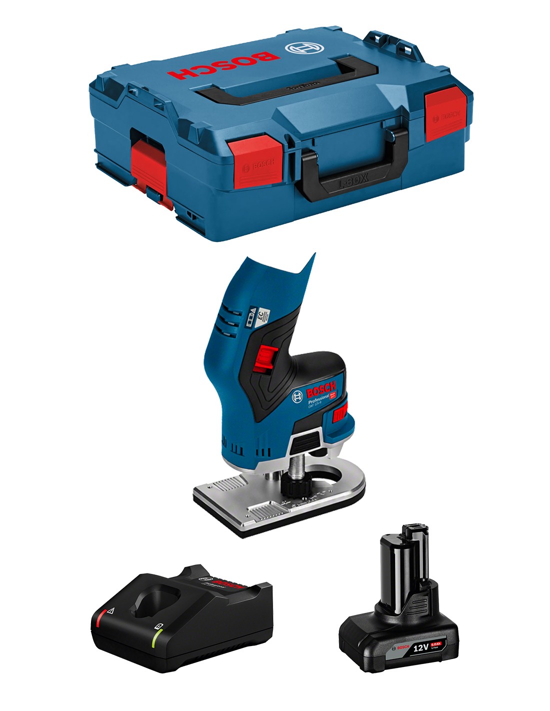 ▷ Bosch GKF 12V-8 Professional Meuleuse droite 1300 tr/min Noir, Bleu,  Rouge