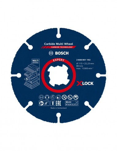 Disque de coupe BOSCH X-LOCK EXPERT Carbide Multi Wheel Ø 115 x