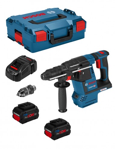 Perforateur BOSCH GBH 18V-26 F (2 x 8,0 Ah ProCORE + GAL1880CV