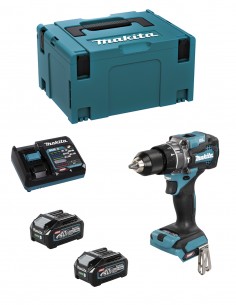 Hammer Drill MAKITA HP001GM201 XGT® (2 x 4,0 Ah + DC40RA + MAKPAC 3)