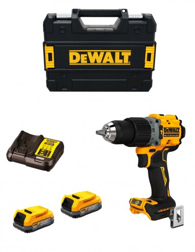 Hammer Drill DeWALT DCD805E2T (2 x 2,0 Ah Powerstack + DCB112 +