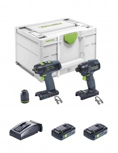 FESTOOL Kit TID 18 HPC 4,0 I-Set T18 (T18+3 + TID 18 + 2 x 4,0 Ah HPC-ASI + TCL 6 + Systainer SYS3 M 237)