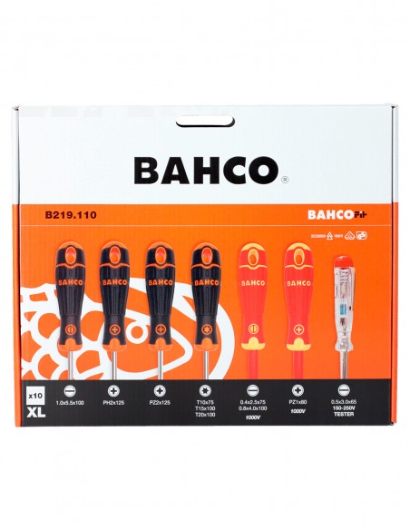 Set de 10 destornilladores BahcoFit BAHCO B219.110
