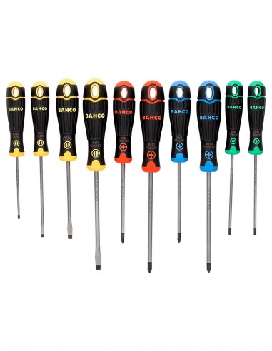 Set of 10 BahcoFit screwdrivers BAHCO B219.010RB