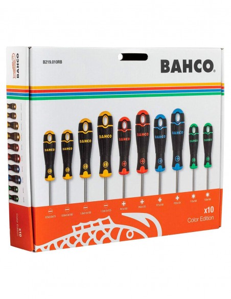 Set of 10 BahcoFit screwdrivers BAHCO B219.010RB