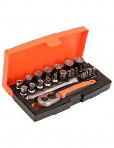 Set of socket wrenches and screwdriver bits 1/4" BAHCO SL25 (25 pieces)