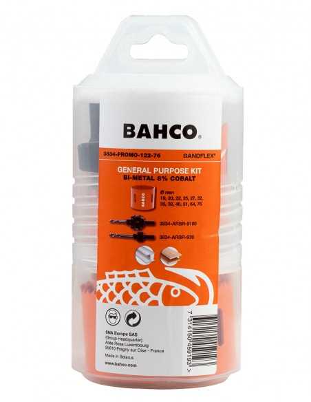 Set de scies trépans Sandflex® BI-METAL BAHCO 3834-PROMO-122-76