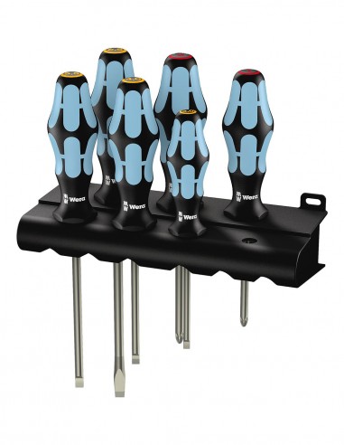 Set of 6 Kraftform screwdrivers WERA 3334/6 Rack