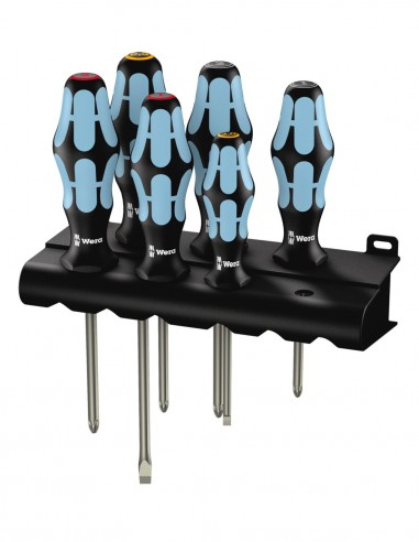 Set of 6 Kraftform screwdrivers WERA 3334/3350/3355/6 Rack