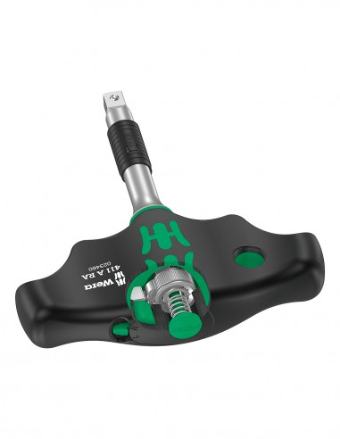 Bitholding screwdriver with ratchet WERA 411 A RA Quergriff