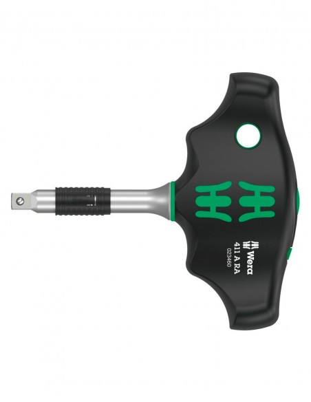 Bitholding screwdriver with ratchet WERA 411 A RA Quergriff