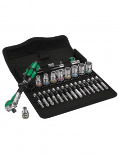 Set of socket wrenches and screwdriver bits 1/4" WERA 8100 SA 6 Zyklop Speed 1/4" (28 pieces)