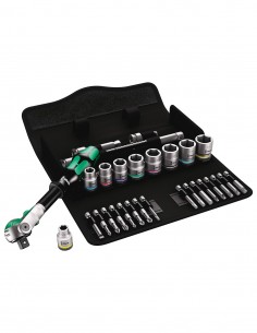 Set of socket wrenches and screwdriver bits 3/8" WERA 8100 SB 9 Zyklop Speed Imp 3/8" (29 pieces)