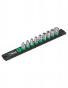 Set of 9 Zyklop socket wrenches 1/4" WERA Nuss-Magnetleiste A