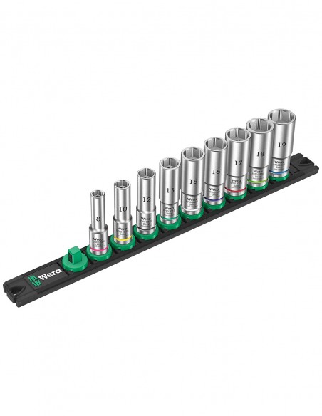 Set of 9 Zyklop deep socket wrenches Zyklop 3/8" WERA