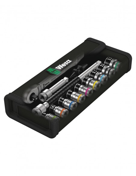 Set of Zyklop socket wrenches with holding function 1/4" WERA