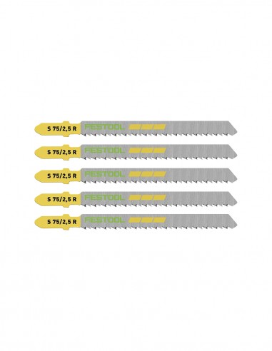 Set of 5 jigsaw blades WOOD FINE CUT FESTOOL 204259 (75 mm)